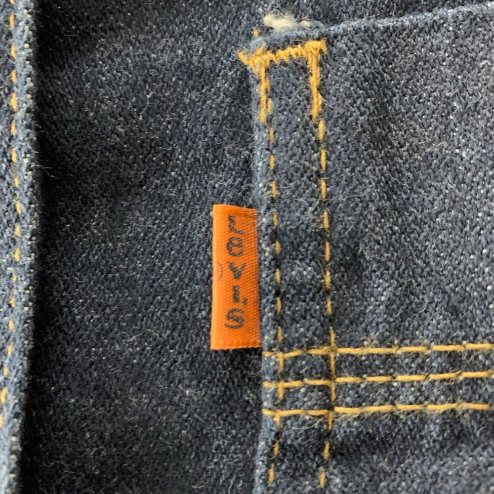 Vintage 1960s Levis Orange Tab Dark Wash Denim Pocket Vest Strauss & Com… - Picture 6 of 14